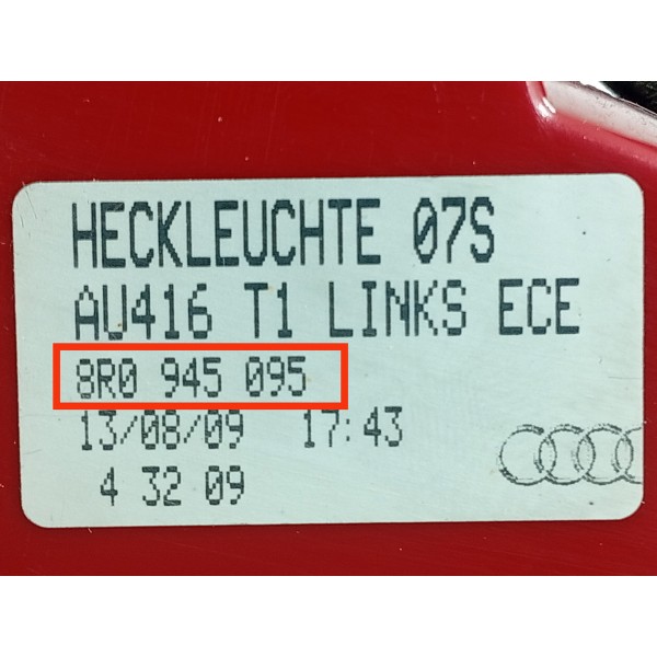 Lanterna Parachoque Audi Q5 Esquerda 2009/2015 Det 8r0945095
