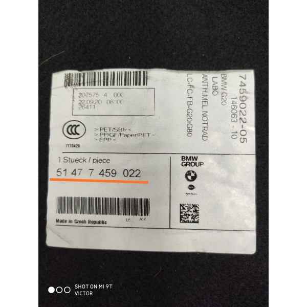Forro Porta Malas Bmw 320 330 G20 2019 2023 51477459022