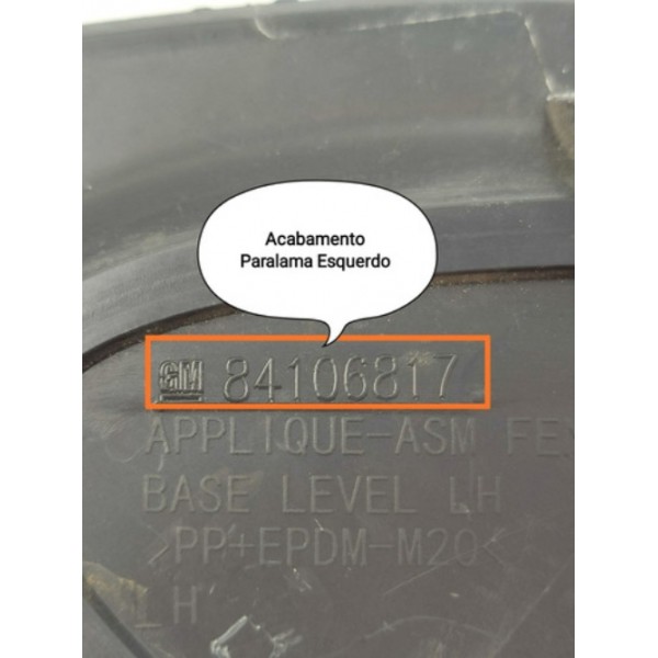 Acabamento Retrovisor Paralama Cruze Esquerdo 17/23 84106817