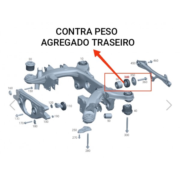 Contra Peso Agregado Mercedes C300 Tras 22/25 A2063500709