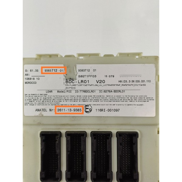 Módulo Caixa Fusivel Bmw X5 2013 2014 2015/2018 938371201