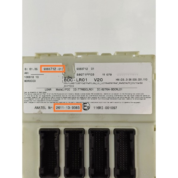 Módulo Caixa Fusivel Bmw X5 2013 2014 2015/2018 938371201