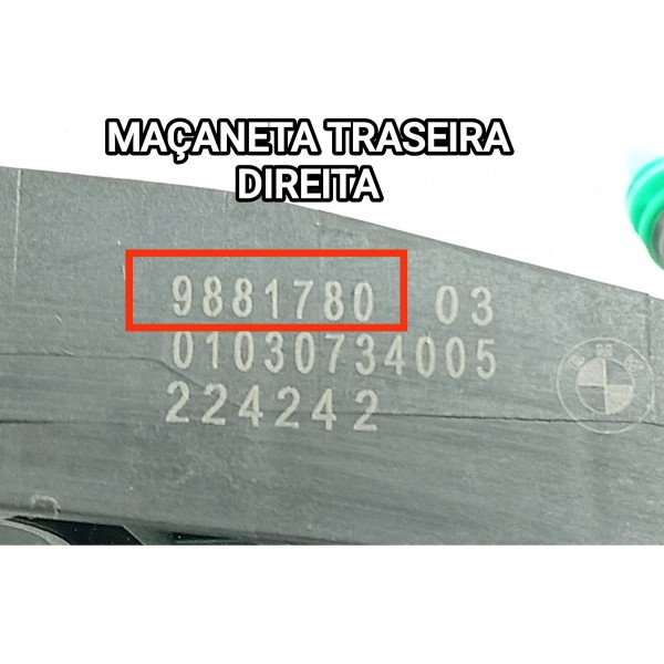 Macaneta Externa Porta Bmw 320 330 G20 Tras Direita 2019/25 Preto Traseira