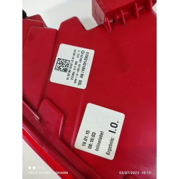 Lanterna Esquerd Porsche Panamera 2014 2015 2016 97063143104 Esquerdo/motorista Vermelho Lanterna Esquerd Porsche Panamera 2014 2015 2016 97063143104 Esquerdo/motorista Vermelho