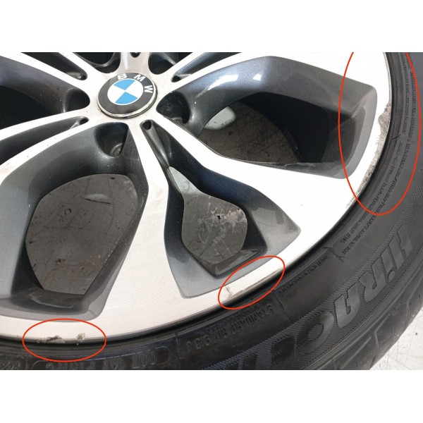 Roda Dianteira Bmw X5 X6 275/40 Aro 20 2014/2018 Det Orig Prateado