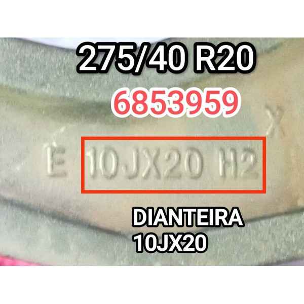Roda Dianteira Bmw X5 X6 275/40 Aro 20 2014 2015/2018 Det Prateado