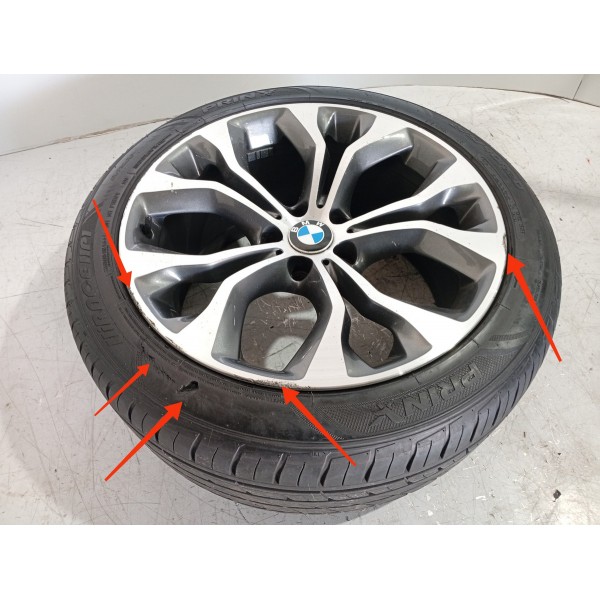 Roda Dianteira Bmw X5 X6 275/40 Aro 20 2014 2015/2018 Det Prateado