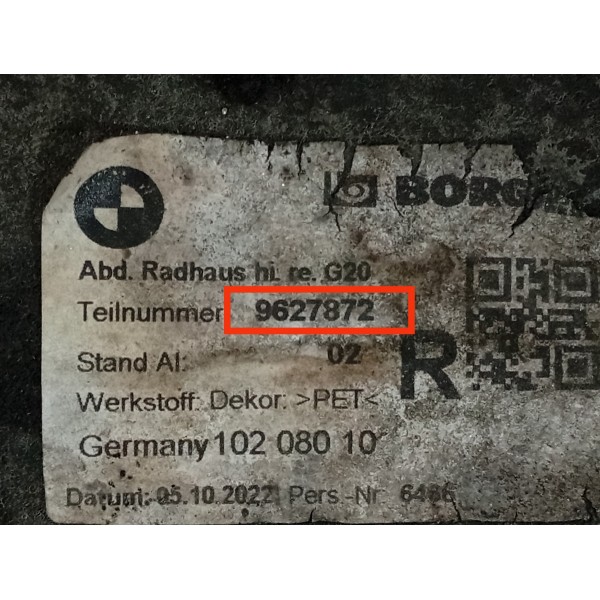 Parabarro Bmw 320 330 G20 Traseiro Direito 2019/2025 9627872