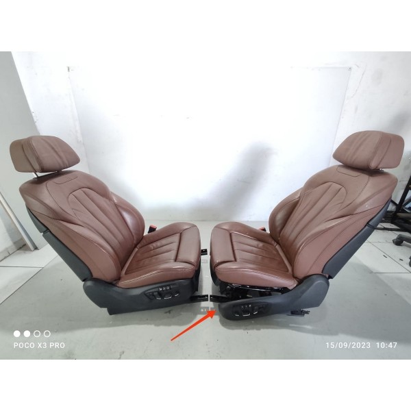 Jogo Bancos Couro Bmw X5 2016 7 Lugares Eletricos Chocolate