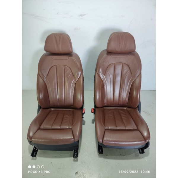 Jogo Bancos Couro Bmw X5 2016 7 Lugares Eletricos Chocolate