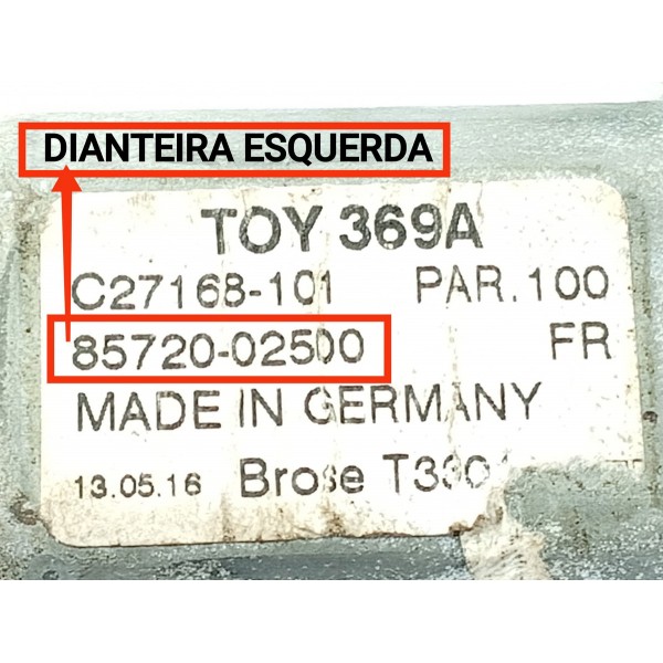 Motor Maquina Vidro Corolla Dianteira Esq 2015/18 8572002500