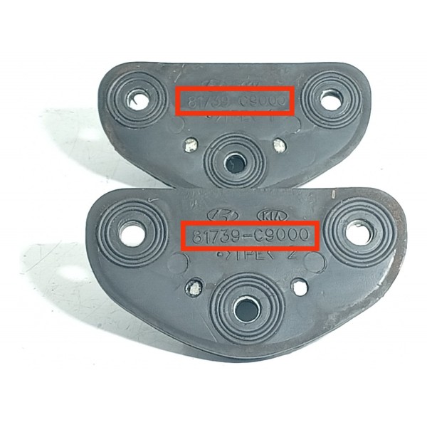 Par Batente Tampa Traseira Hyundai Creta 17/2021 81739c9000 Preto