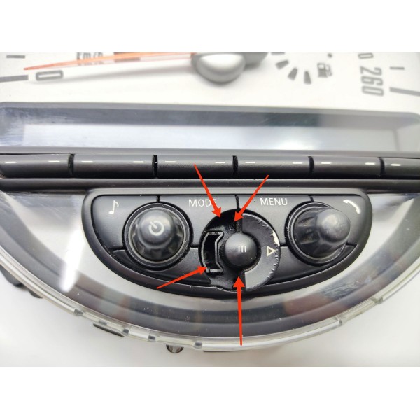 Painel Instrumentos Mini Cooper S 2011/2016 62116977077 Det Preto