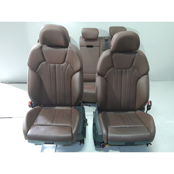 Jogo Banco Couro Audi Q5 2018 2019 2020 2021 2022 Original Marrom-escuro