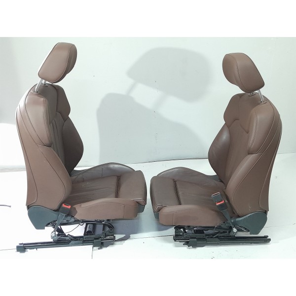 Jogo Banco Couro Audi Q5 2018 2019 2020 2021 2022 Original Marrom-escuro