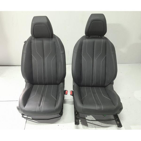 Jogo Banco Couro Peugeot 208 2020 2021 2022 2023 2024 2025 Preto