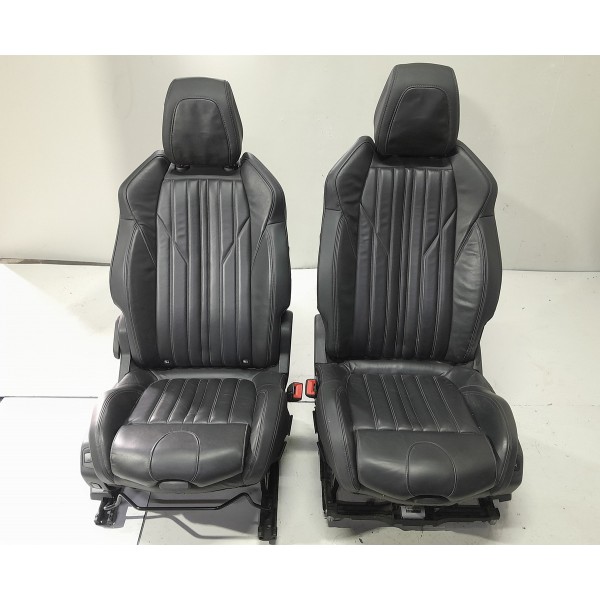 Jogo Banco Couro Peugeot 3008 Allure 2020 2021 Original Preto