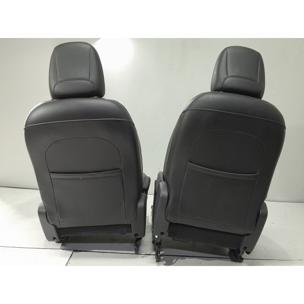 Jogo Banco Couro Jeep Compass 2017 2018 2019 2020 2021 2022 Preto