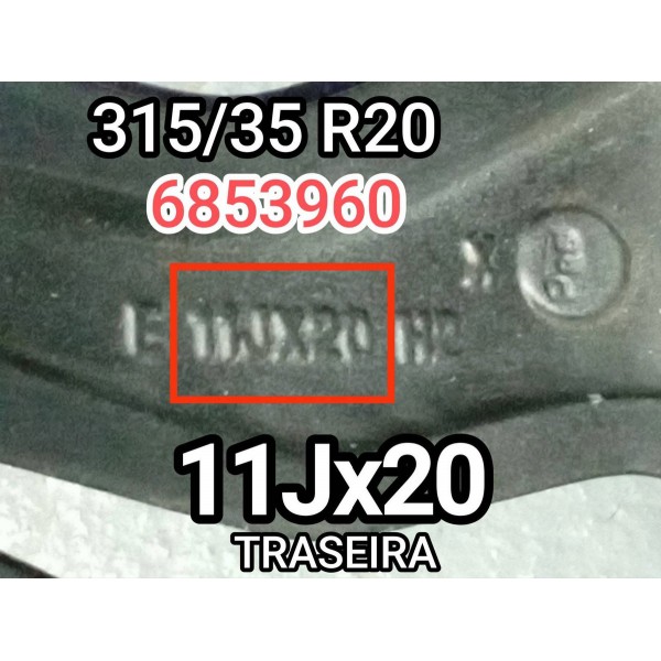 Roda Traseira Bmw X5 X6 315/35 Aro 20 2014 2015/2019 Orig