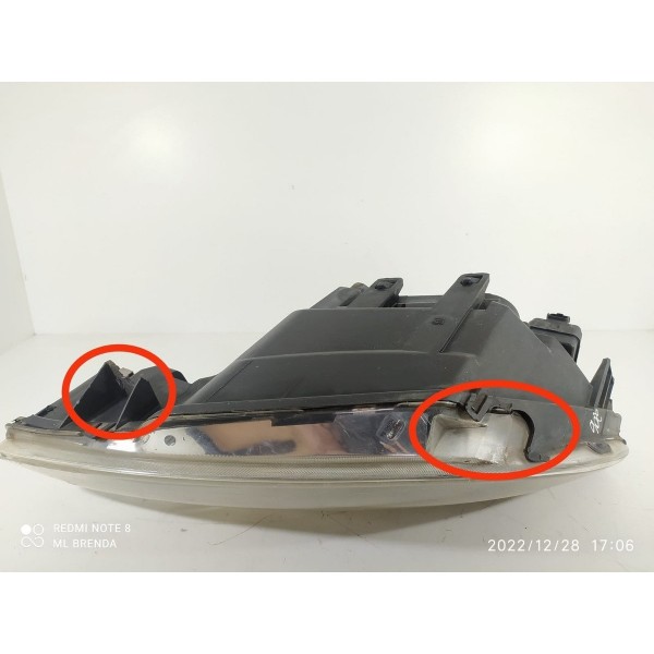 Farol Direito Peugeot 206 2002/2005 Detalhe Recuperar / 459 Direito/passageiro