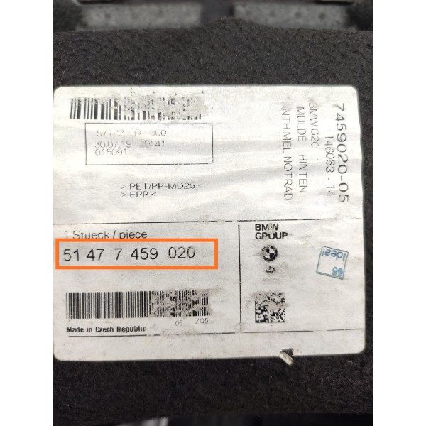 Estepe Macaco Ferramenta Forro Bmw 320 330 19/25 7459020 A1