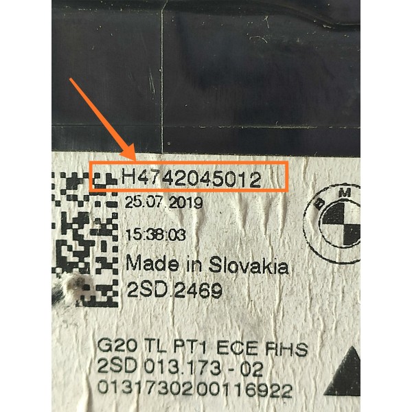 Lanterna Direita Bmw 320i 330i Canto 2019/2023 H4742045012 Direito/passageiro Vermelho