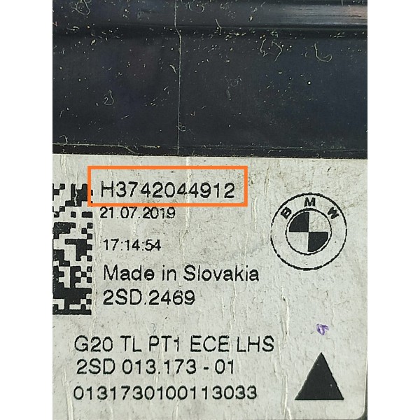 Lanterna Bmw 320i 330i Canto Esquerdo 2019/2023 H3742044912 Esquerdo/motorista