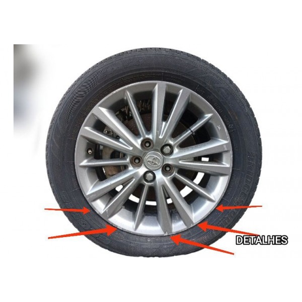 Roda Toyota Corolla 205/55 Aro 16   2015/2018 Det Original Prateado