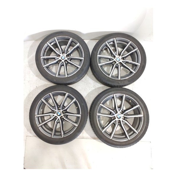 Jogo Roda Pneus Bmw 320i Gp Sport 225/45/18 2019/2025 Orig Prateado