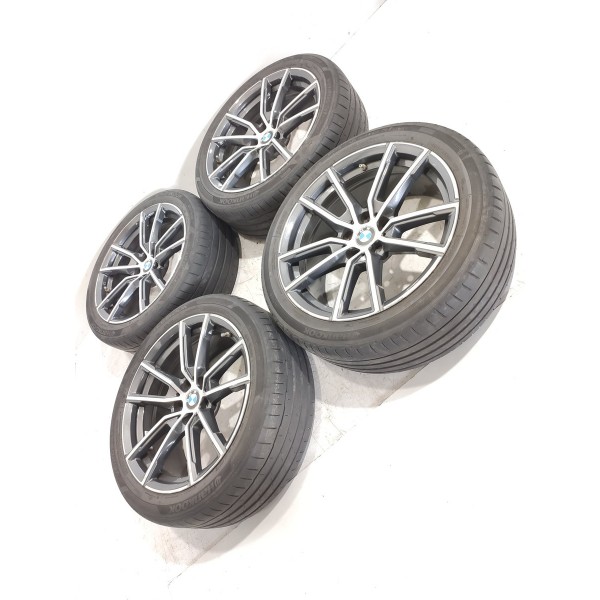 Jogo Roda Pneus Bmw 320i Gp Sport 225/45/18 2019/2025 Orig Prateado