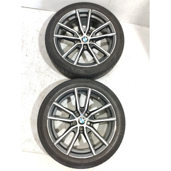 Jogo Roda Pneus Bmw 320i Gp Sport 225/45/18 2019/2025 Orig Prateado