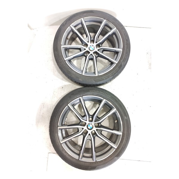 Jogo Roda Pneus Bmw 320i Gp Sport 225/45/18 2019/2025 Orig Prateado