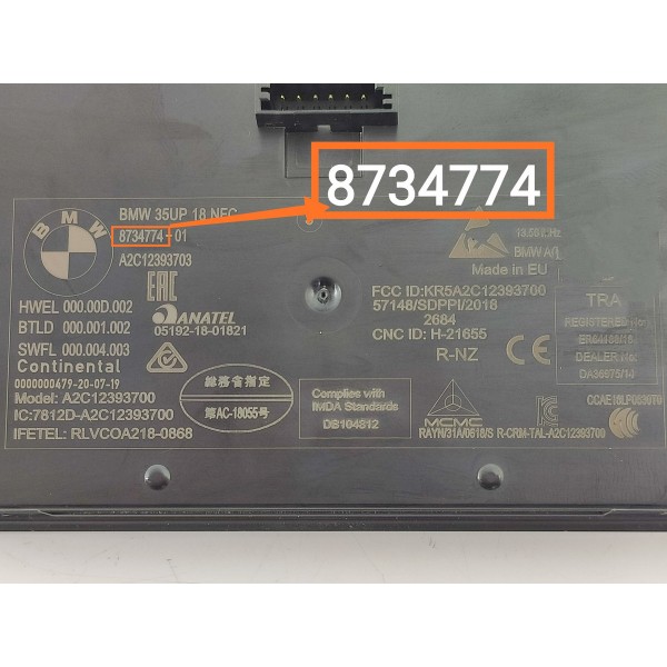 Carregador Inducao Celular Bmw 320 G20 2019/2025 8734774