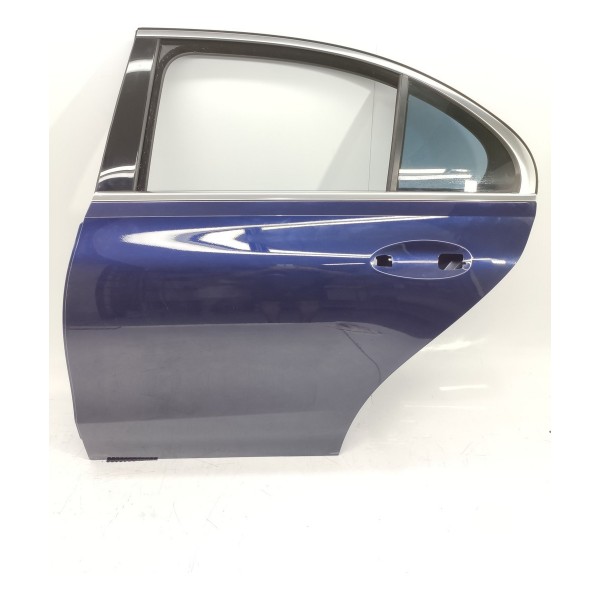 Porta Traseira Esquerda Mercedes C200 C300 2022/2025 Lisa Traseira Esquerda Azul-claro
