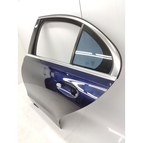 Porta Traseira Esquerda Mercedes C200 C300 2022/2025 Lisa Traseira Esquerda Azul-claro