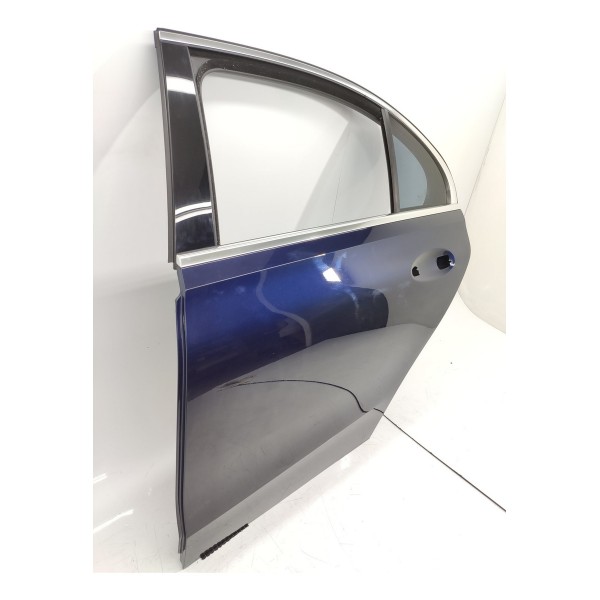 Porta Traseira Esquerda Mercedes C200 C300 2022/2025 Lisa Traseira Esquerda Azul-claro
