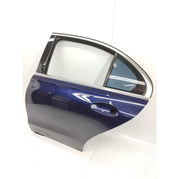 Porta Traseira Esquerda Mercedes C200 C300 2022/2025 Lisa Traseira Esquerda Azul-claro