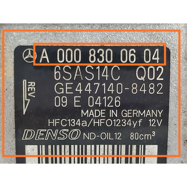Compressor Ar Mercedes C200 Hibrida 2022/2025 A0008300604