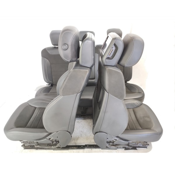 Jogo Banco Eletrico Mercedes Ml350 Alcantara 2012/2016 Cinza-escuro