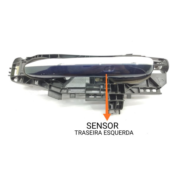 Macaneta Externa Porta Mercedes C200 C300 Traseira Esq 22/25 Azul Traseira