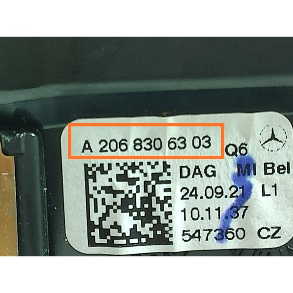 Difusor Ar Mercedes C200 C300 Central Led 20223 A2068306303
