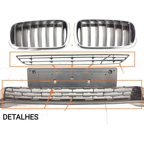 Parachoque Bmw X5 Dianteiro 2014 A 2018 Completo Det Branco