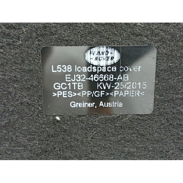 Tampao Bagagito Evoque 2012/2019 Ej3246668ab Preto