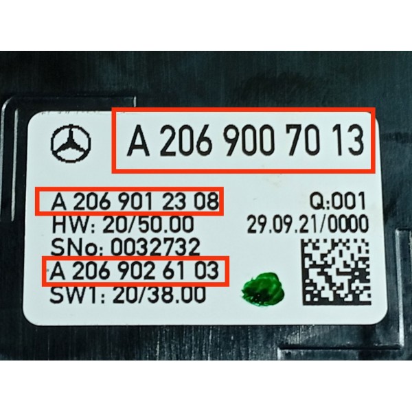 Multimidia Mercedes C200 C300 2022/2025 Det A2069007013