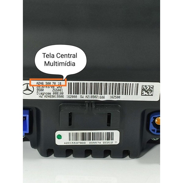 Tela Painel Mercedes Gla200 250 2019 A2469007018 Preto