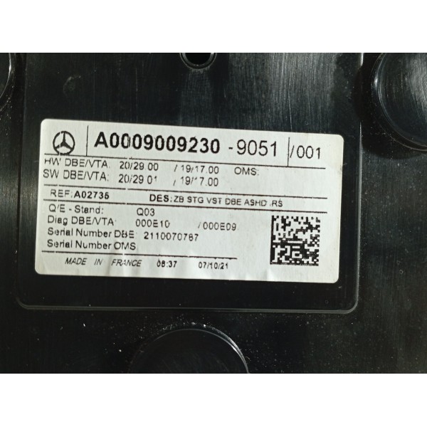 Luz Comando Teto Mercedes A35 A200 A250 2019/24 A0009009230