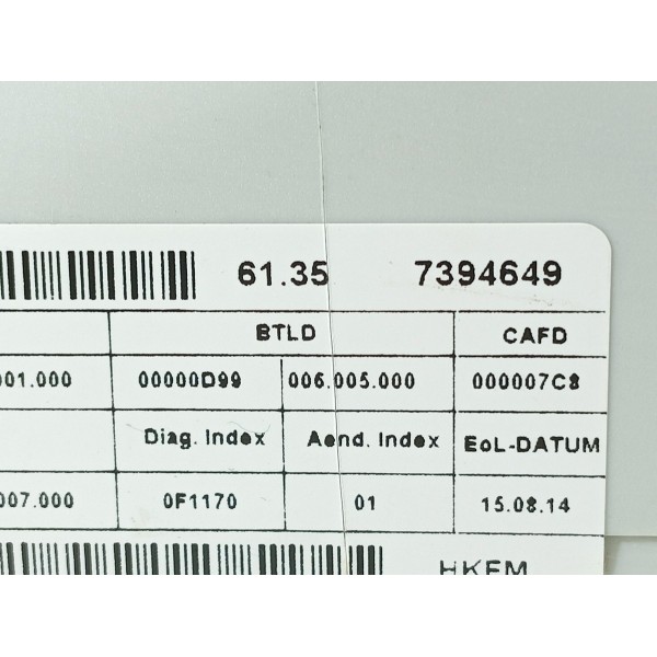 Modulo Tampa Traseira Bmw X3 X4 X5 2013/2018 7394649