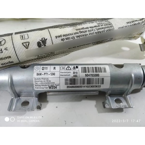 Cortina Teto Mercedes C180 C200 Direita 2008/2014 604703300 Preto