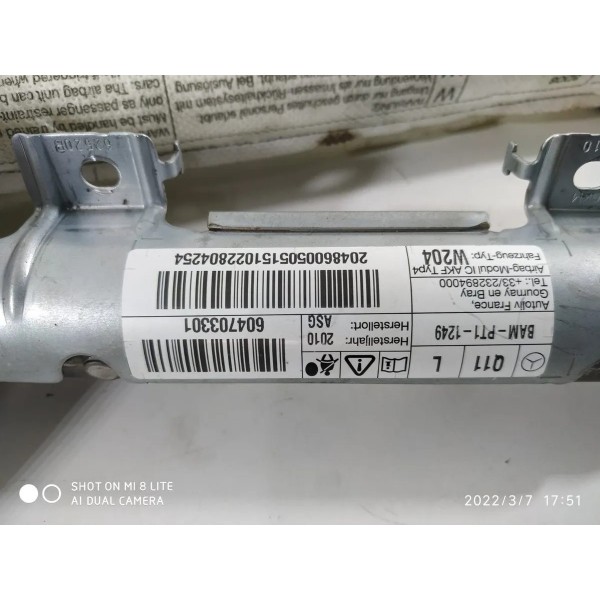 Cortina Teto Mercedes C180 C200 Esquerda 2008/2014 Bege