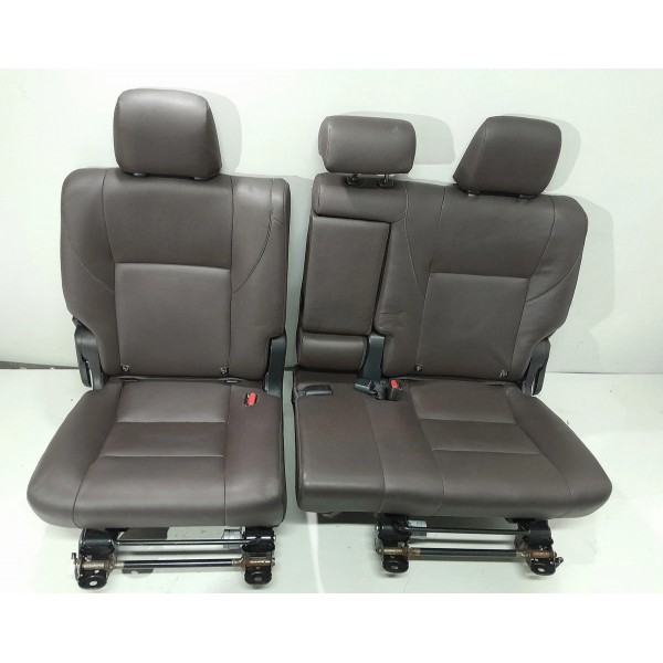 Jogo Banco Couro Hilux Sw4 2016/2020 Eletrico Marrom-claro